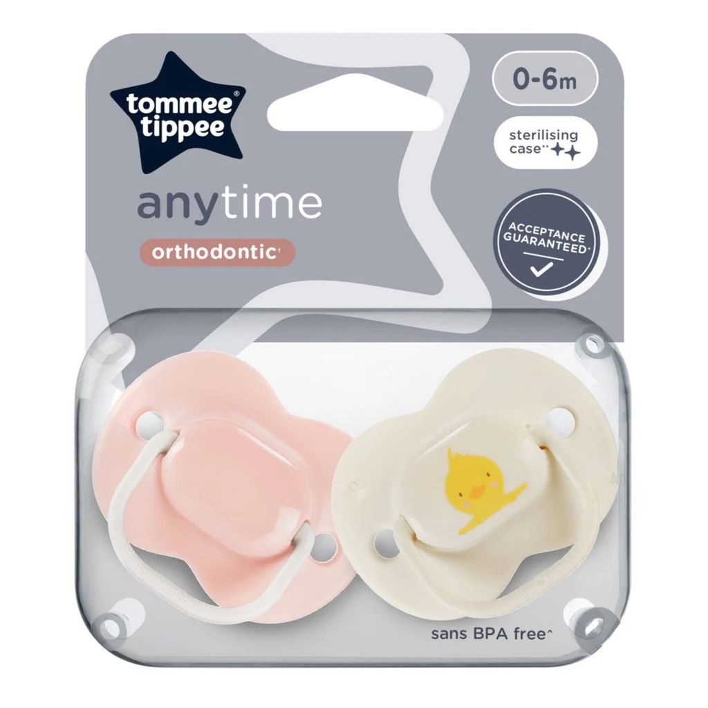 Tommee Tippee Anytime Soothers 2pack 0-6months 