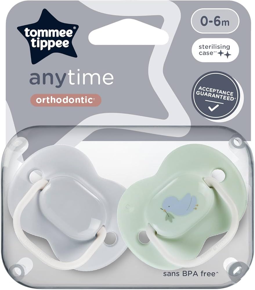 Tommee Tippee Anytime Soothers 2pack 0-6months 