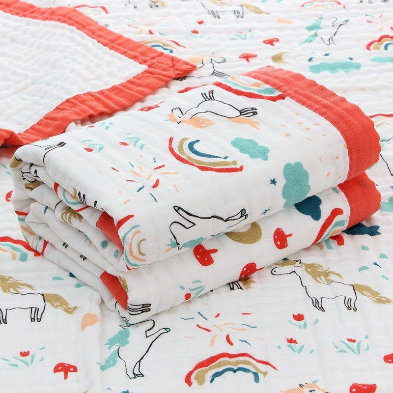 5pc Muslin Winter Blanket + washcloths