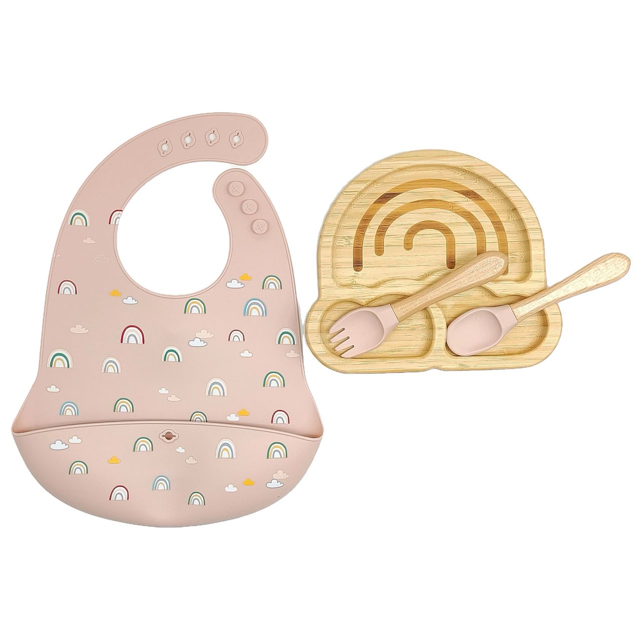 Bamboo Silicone Feeding Set